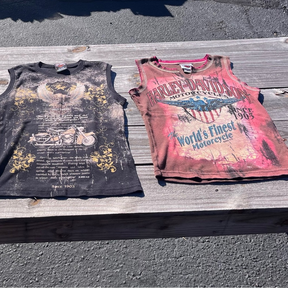 Lot of 2 women’s Harley Davidson tank tops Size Med